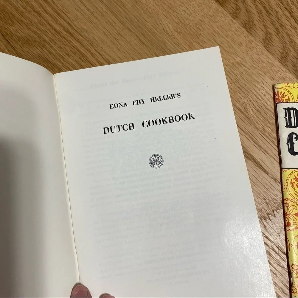 Vintage Dutch Cook Book Bundle Edna Ely Heller 1960 Revised Volume II Red Yellow